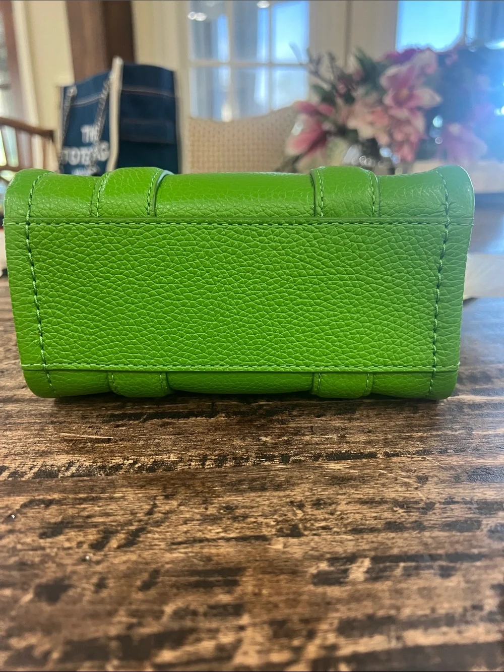 Marc Jacobs Mini Tote in Neon Green Leather